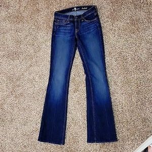 7 for All Mankind  size 24 bootcut, dark royal blue jeans,  like new 💙